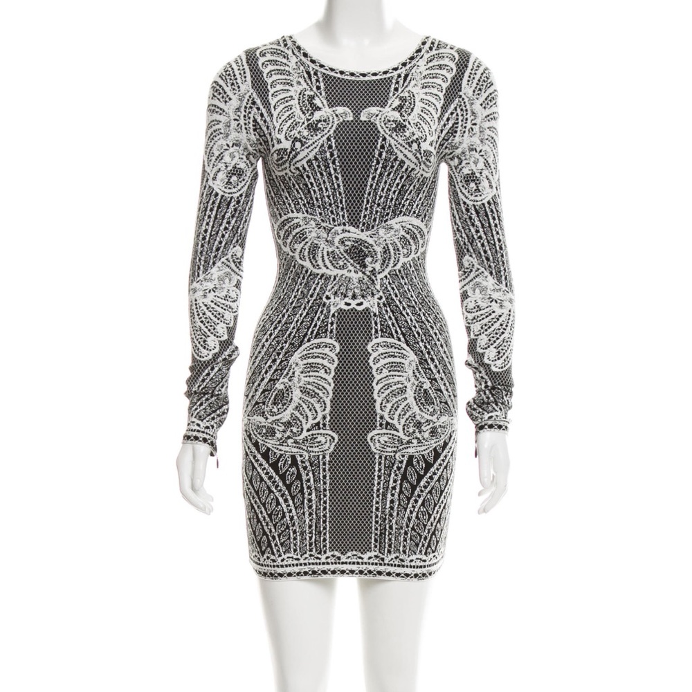 Herve Leger Zoe Cloque Dress